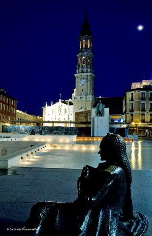 Plaza del Pilar y Catedral de La Seo. Zaragoza. Aragón.