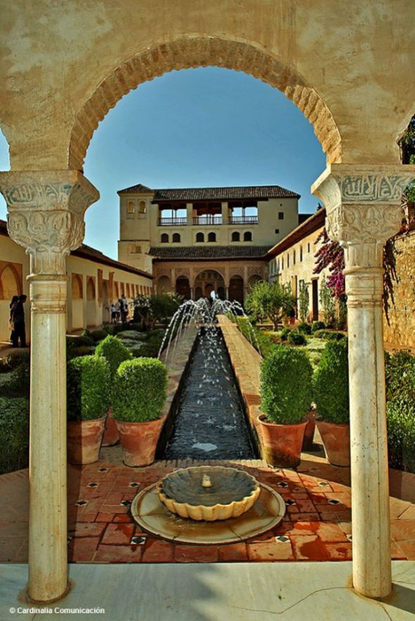 Jardines del Generalife. Alhambra de Granada. Andalucia.